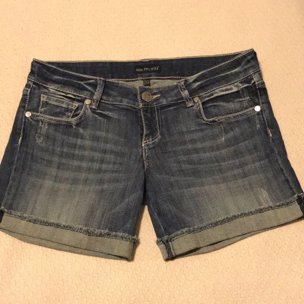 Cute See Thru Soul denim shorts!